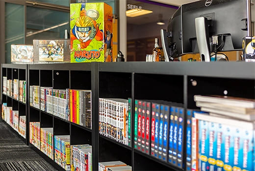 repisa completa de mangas